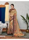 Brown Colour Norita Wedding Wear Thread Zari And Sequin Embroidery Work Silk Georgette Floral Print Saree 11416